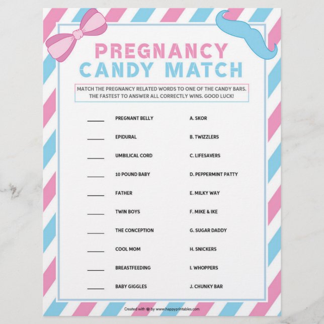 Gravid Candy Match [Gender Surprise] Brevhuvud (Framsida)