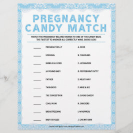 Gravid Candy Match [Luxury Snöre [Blue] Brevhuvud
