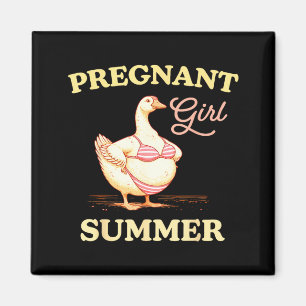 Gravid flicka sommar rolig bebis tillkännagivande magnet