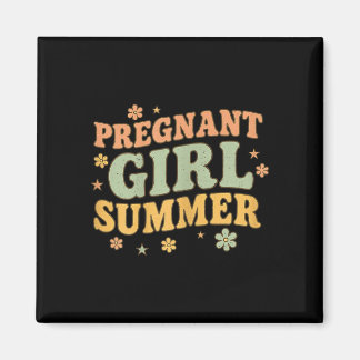 Gravid flicka sommar rolig bebis tillkännagivande magnet