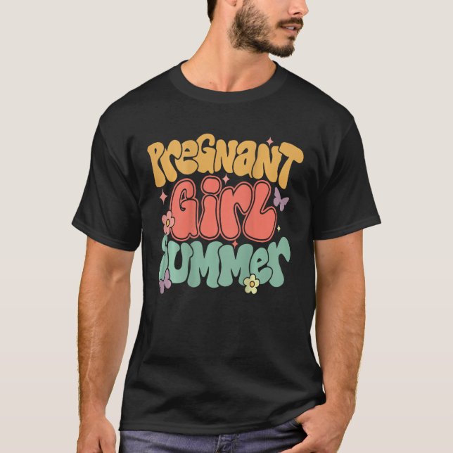 Gravid flicksommar, Baby-meddelande (Ord på B T Shirt (Framsida)