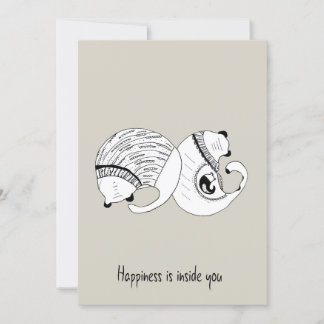 Gravid för Dodle Grått Greeting Card Cats Family Inbjudningar