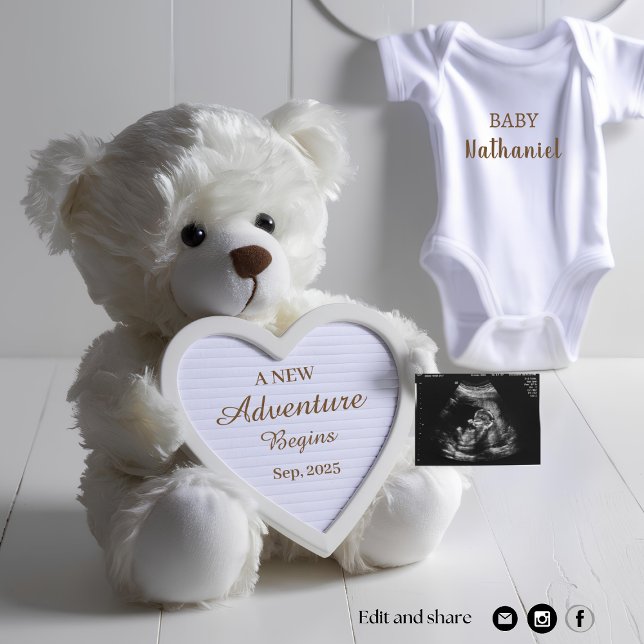 Gravid för enkel vit Nalle Inbjudningar (Skapare uppladdad)
