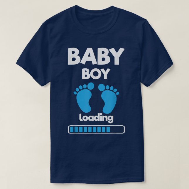 Gravid för framtida föräldrar med pojke-inläsning  t shirt (Design framsida)