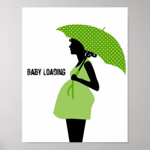Gravid för inläsning av baby poster