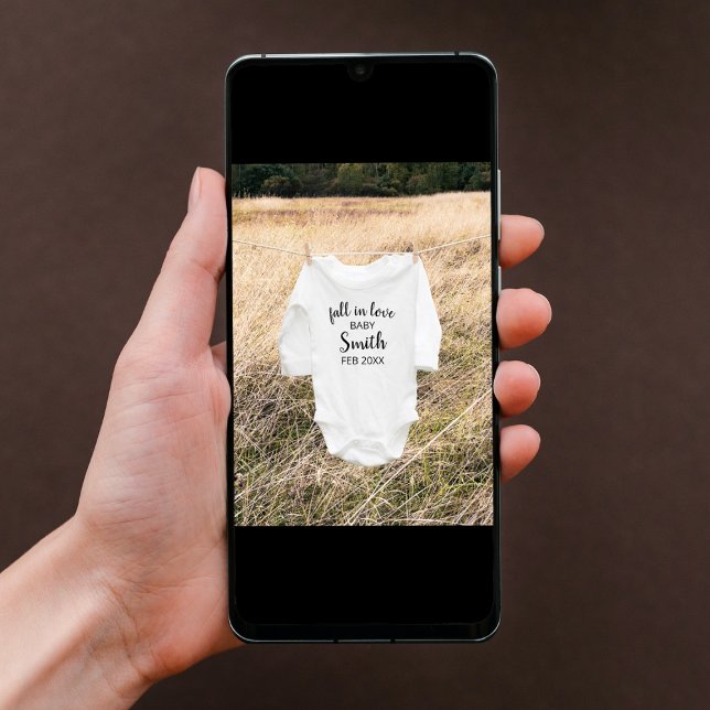 Gravid för matningsfall i höst i Kärlek Meddelande (fall in love pregnancy announcement photo card autumn pregnancy reveal)