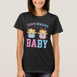 Gravid för meddelande om Gender för Team Heathy Ba T Shirt