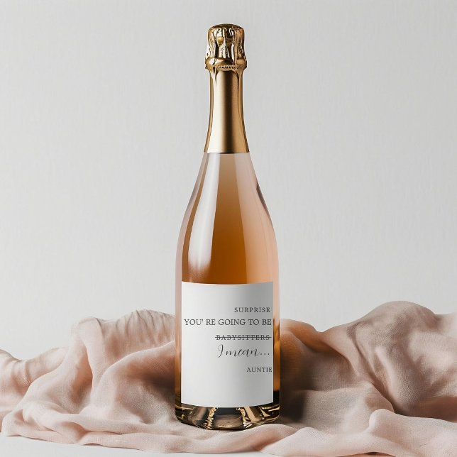 Gravid för nyfödd i FN-församlingen Vinflaska Etikett (Skapare uppladdad)