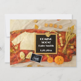 Gravid för Ultraljudspumpkin Fall Brev-kort Meddelande