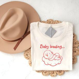 Gravid Första Mors Dag röd T Shirt