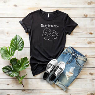 Gravid Första Mors Dag vit T Shirt