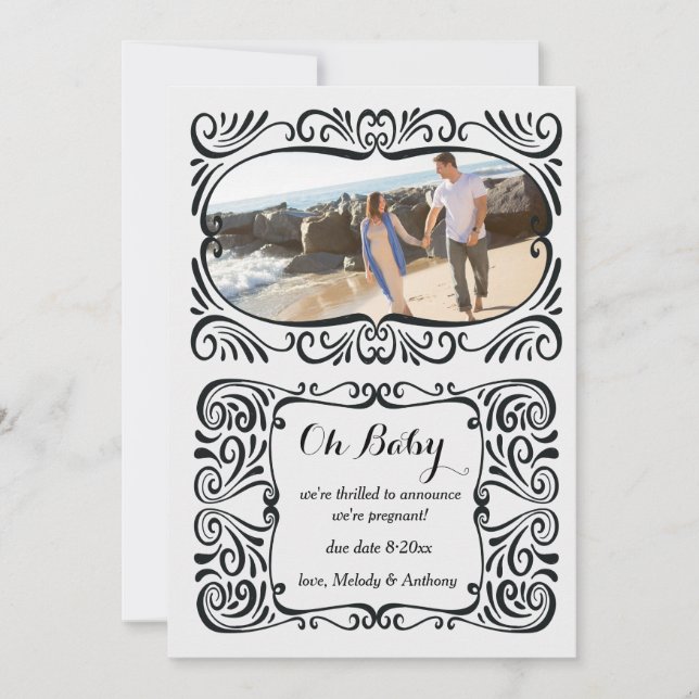 Gravid Fotomeddelande Meddelande (Framsida)