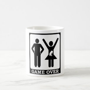 Gravid fru - spel över kaffemugg