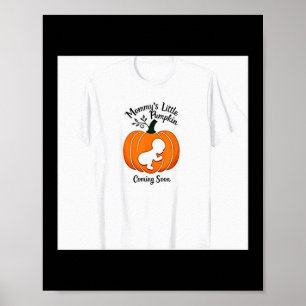 Gravid Halloween Mamma Liten Pumpa Kommer S Poster