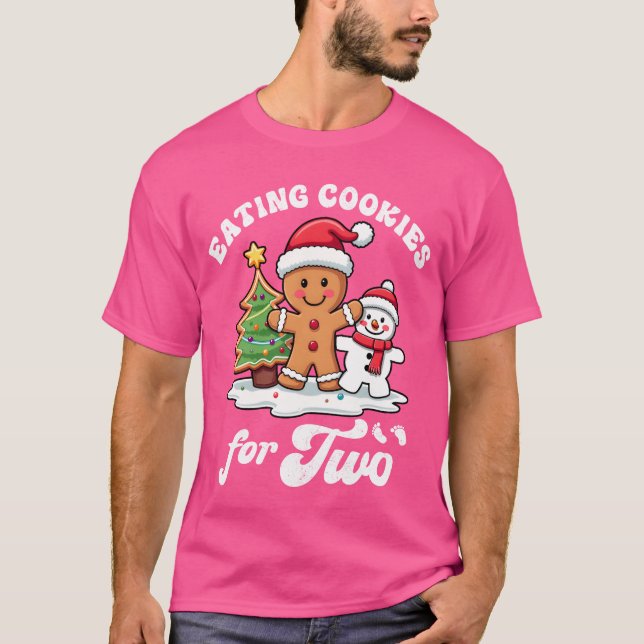 Gravid Helgdag Eating Cookies for we T Shirt (Framsida)