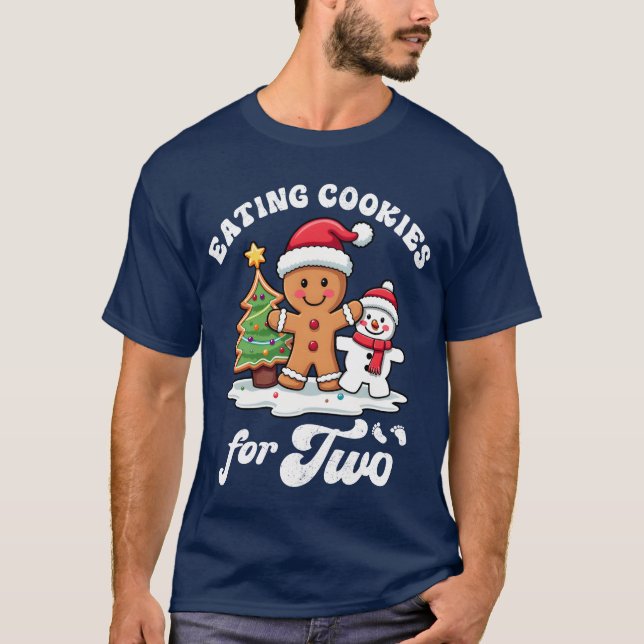 Gravid Helgdag Eating Cookies for we T Shirt (Framsida)