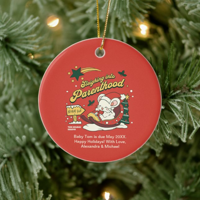 Gravid   i Baby i modern jul Julgransprydnad Keramik (Träd)