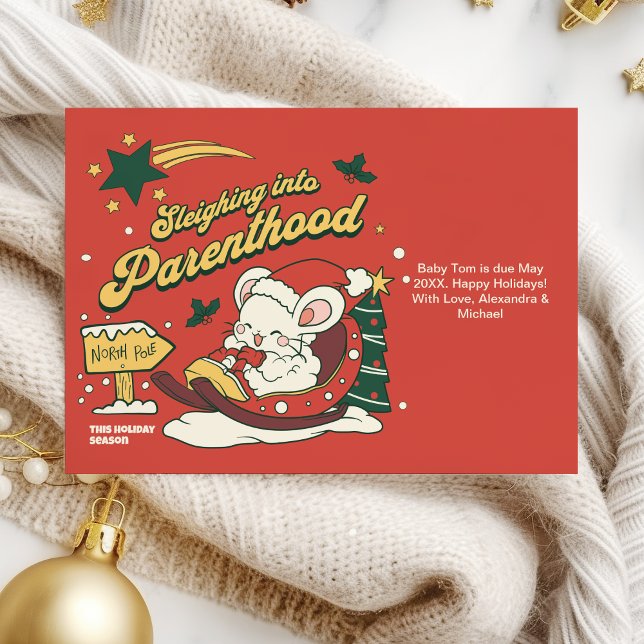 Gravid   i Baby i modern jul Julkort (Skapare uppladdad)