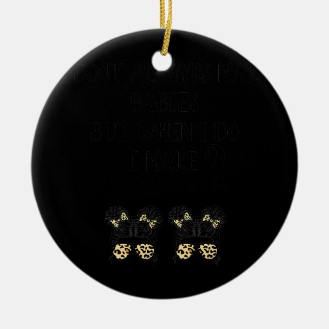 Gravid i Lunny Twin baby 2 Julgransprydnad Keramik (Framsidan)