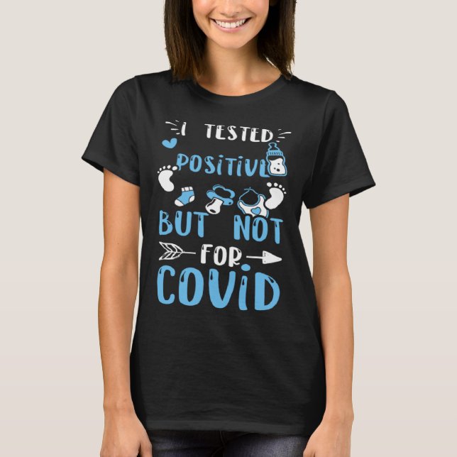 Gravid I testade positivt men inte för kavaj-bab T Shirt (Framsida)