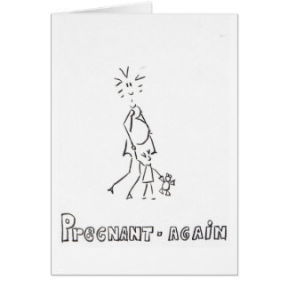 gravid igen hälsningskort
