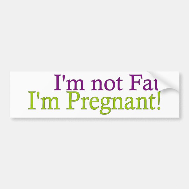 Gravid inte fett bildekal (Framsidan)