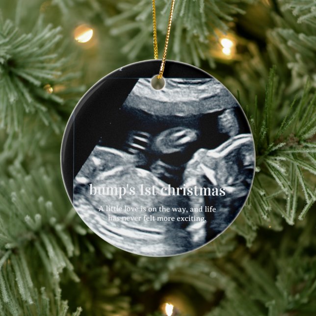 Gravid jul | Sentimental Photo Keepsaké Julgransprydnad Keramik (Träd)