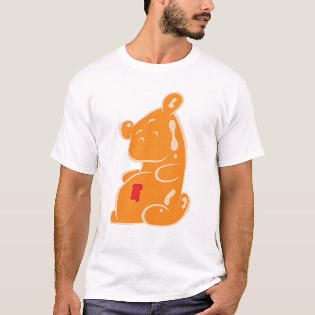 Gravid klibbig björn t shirt (Framsida)