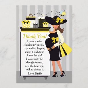 Gravid kvinna för kort för bibaby showertack