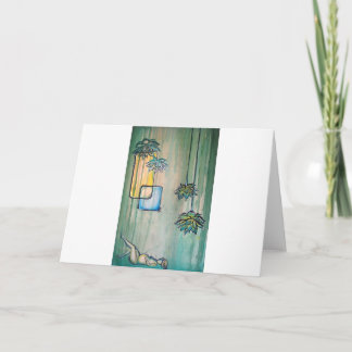 Gravid kvinna med lotusblommablommor kort