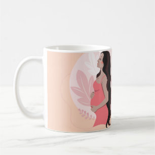 gravid kvinna mugg