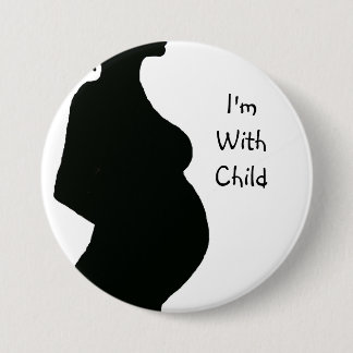Gravid kvinnaSilhouette - med Chld Knapp