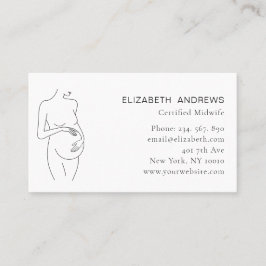 Gravid kvinnlig illustration, helt enkelt modern A Visitkort