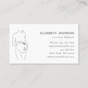 Gravid kvinnlig illustration, helt enkelt modern A Visitkort