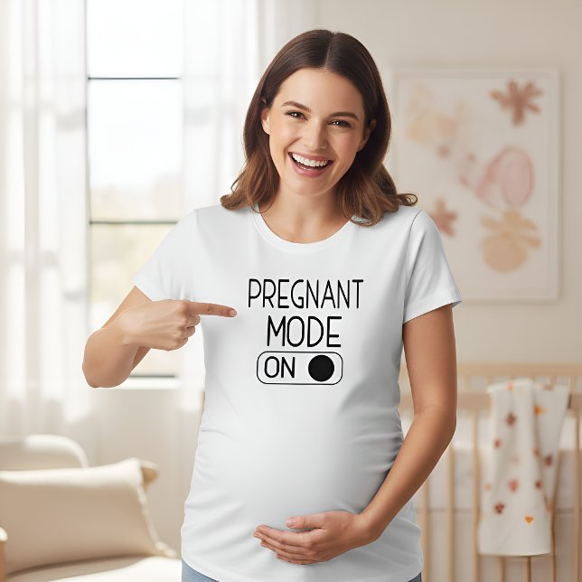 "Gravid Läge På" Bebisannonsering | Maternity T Shirt (Skapare uppladdad)