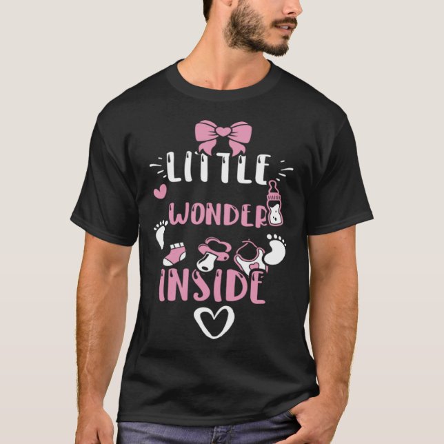 Gravid Little  Inside Flicka Ord T Shirt (Framsida)