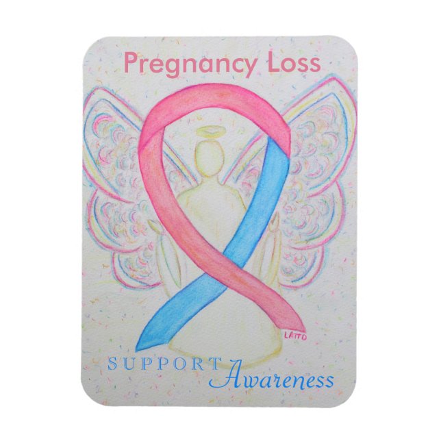 Gravid Loss Awareness Ribbon Angel Art Magnets Magnet (Vertikal)