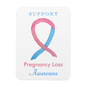 Gravid Loss Awareness Ribbon Anpassningsbar Art Ma Magnet