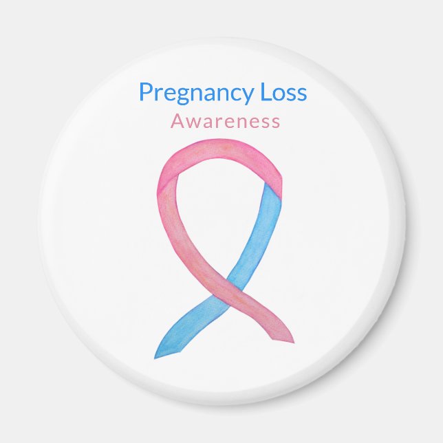 Gravid Loss Awareness Ribbon Art Magnets Magnet (Framsidan)