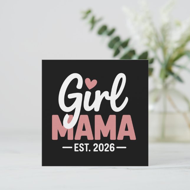 Gravid Mama 2026 Graviditetsavslöjande Ny Mamma At Inbjudningar (Stående Fram)