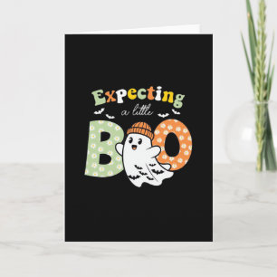 Gravid mamma att vara Little Boo rolig Halloween D Kort