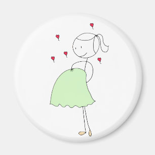 Gravid Mamma (grönt) Magnet