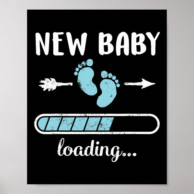 Gravid Mamma Nyfödd bebis Boy Loading Son New Papp Poster (Framsidan)