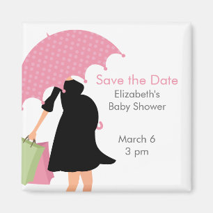 Gravid mammababy shower {rosor} magnet