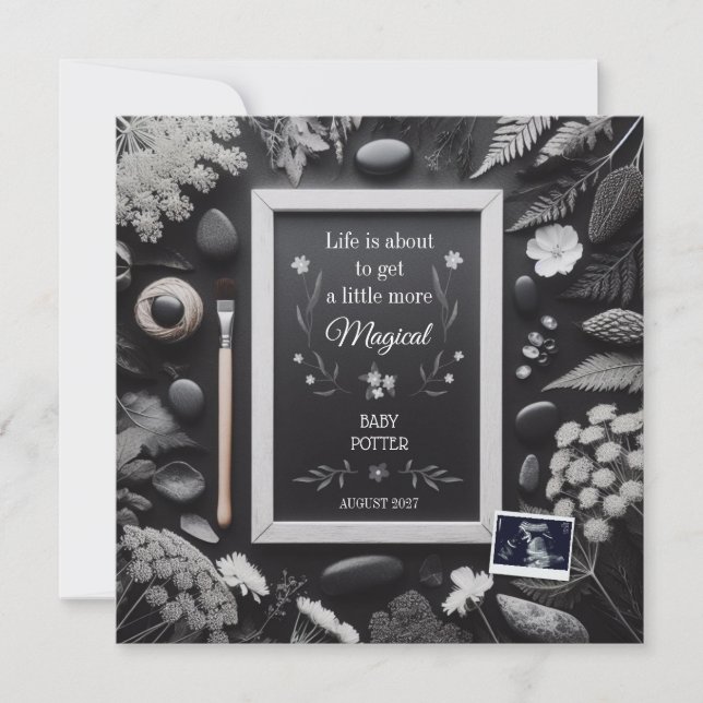 Gravid Meddelande Black Boho Theme (Framsida)