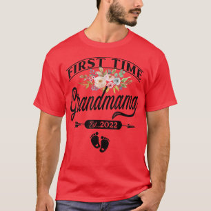 Gravid Meddelande Första gången mormamma Est T Shirt