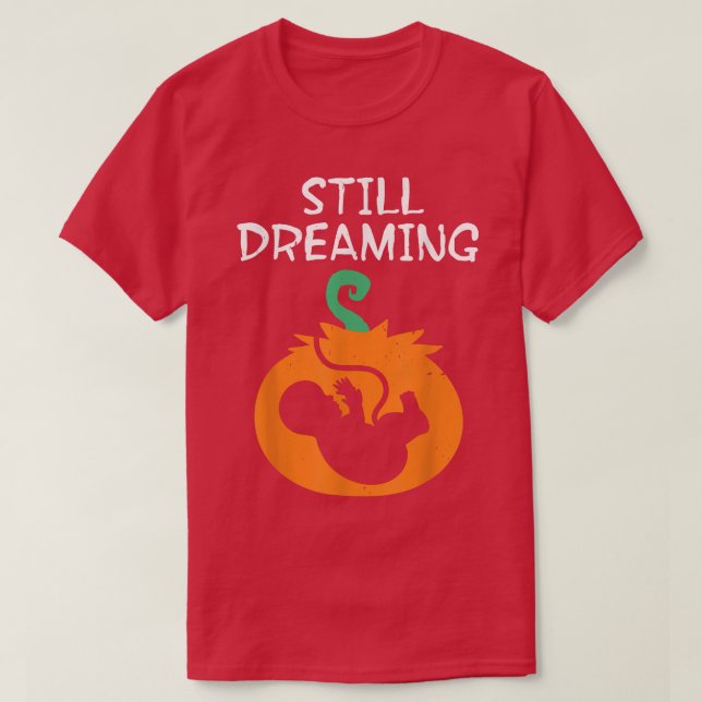 Gravid-meddelande fortfarande Dreaming Halloween P T Shirt (Design framsida)