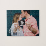 Gravid - meddelande kommer snart att publicera fot pussel<br><div class="desc">Roligt för att meddela att du har en liten på väg. Skicka en underbar överraskning till din familj och dina vänner och ge.</div>