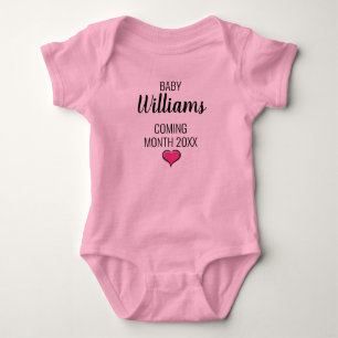 Gravid-meddelande, kommer snart med Namn-datum T Shirt