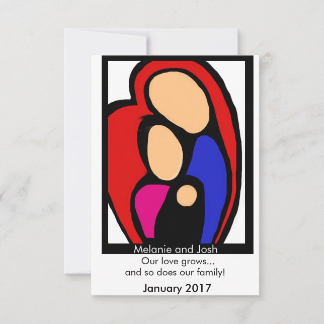 Gravid Meddelande - Mamma, Pappa, Baby, (Framsida)